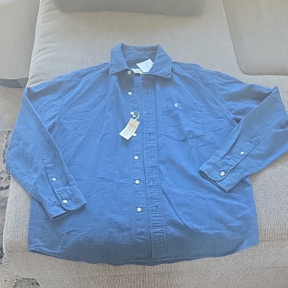 American Eagle Men's Blue Shirt